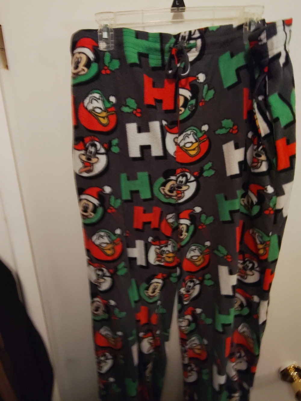 XXL Men's Mickey Disney Holiday Print Pajama Pants - Gray/Red/Green